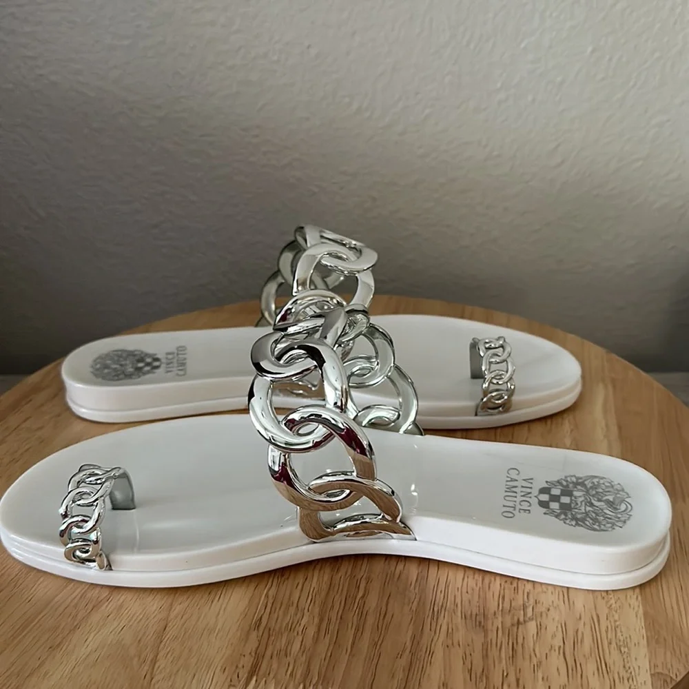 Vince Camuto Emagenta Metallic Jelly Slide Sandal